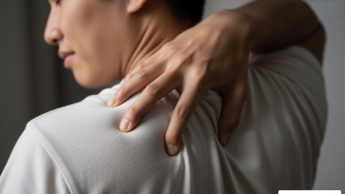 tension knot in shoulder blade