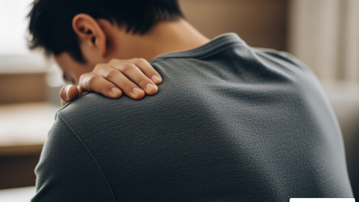 knotted muscle behind shoulder blade