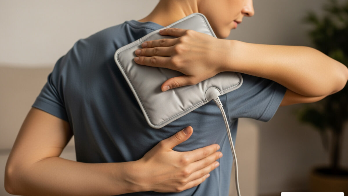 how to self heal muscle knot behind shoulder blade
