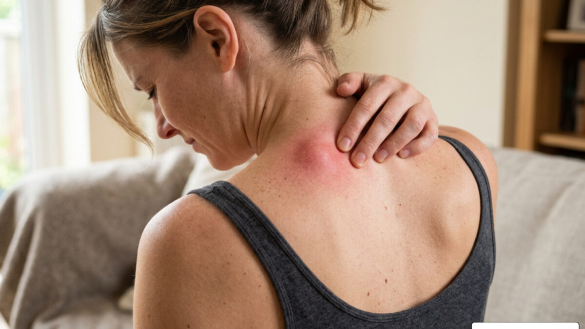 knot near shoulder blade