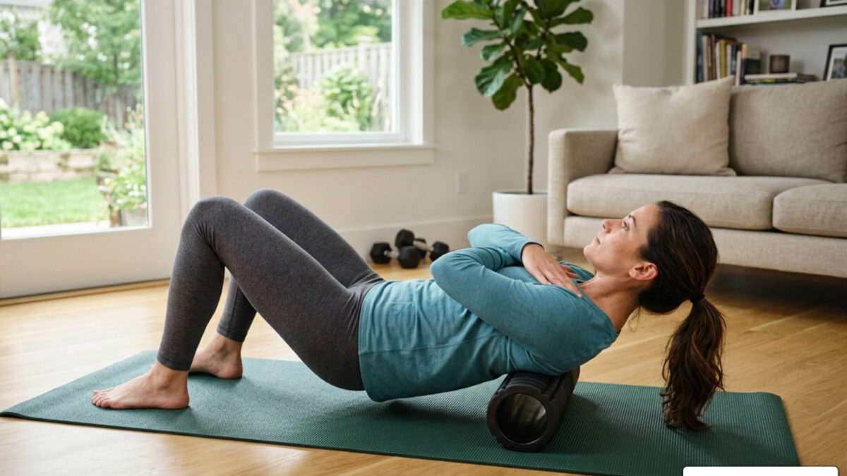 rhomboid knot foam rolling