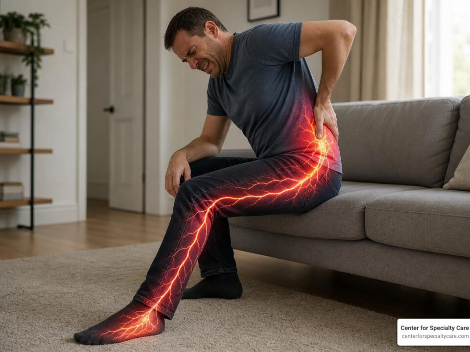 electric shock leg pain radiating from lower back to foot