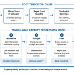 foot tendonitis cause and load capacity progression model