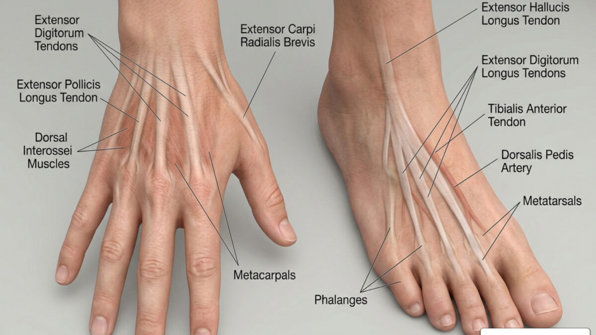 extensor tendonitis foot and hand anatomy
