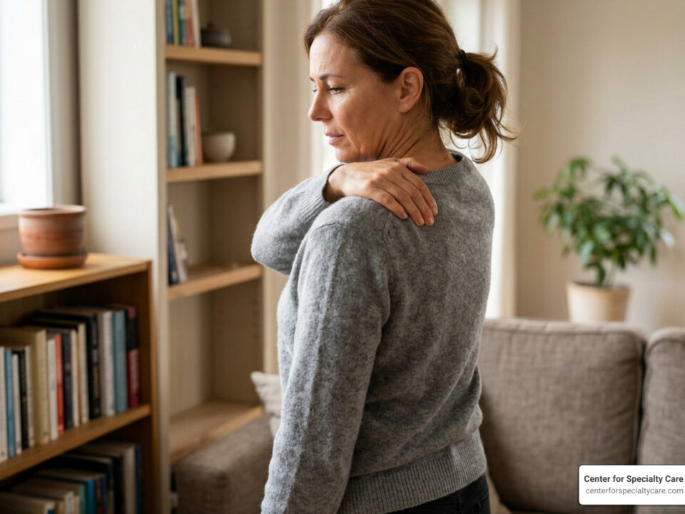 pain under left scapula